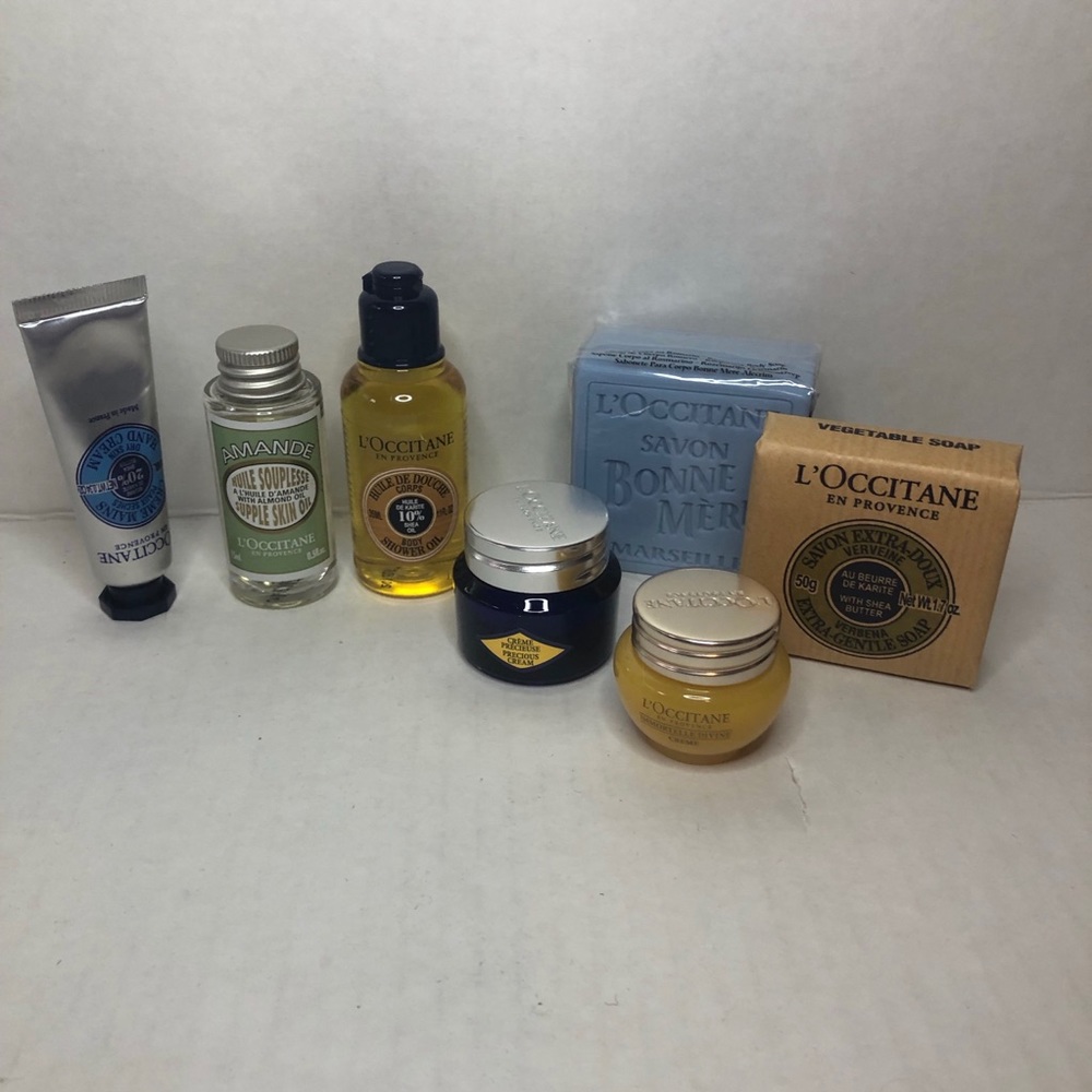 L’Occitane En Provence Bath & Body Items Travel/Trial Size Set of 7 New & Sealed